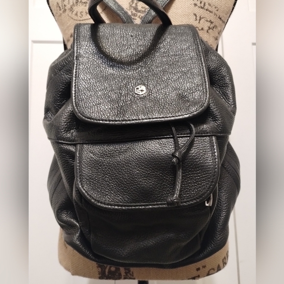 Valentina Black Leather Backpack main image 7